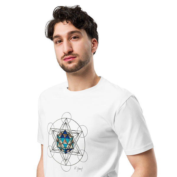 Metatrons Cube Time Tesseract - T shirts (Mens)